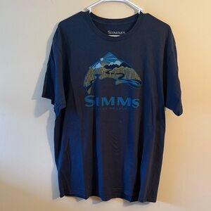 Simms Dark Blue Graphic Men's Tee